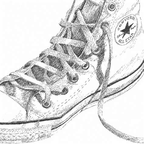 This Is A Print Of My Original Drawing Of A Converse Chuck Taylor All