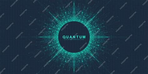 Premium Vector Quantum Computer Technology Concept Sphere Explosion Background Deep Learning