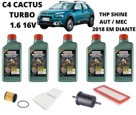 Kit Revisao Troca Oleo Citroen C4 Cactus 1 6 Turbo Castrol Filtro De