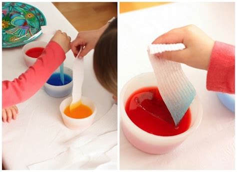 Water Absorption Experiment for Preschoolers - "Paper Towel Dip"