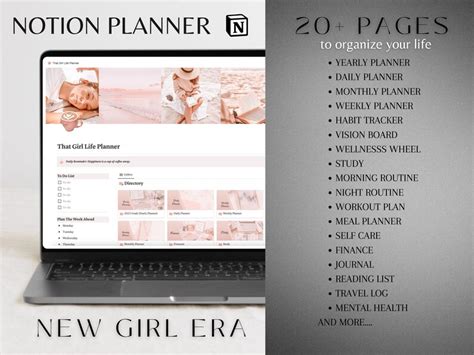 PLR Notion Template 2024 Aesthetic Planner Daily Notion Planner