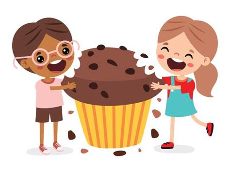 Kids Eating Chocolate Vector Art Icons And Graphics For Free Download