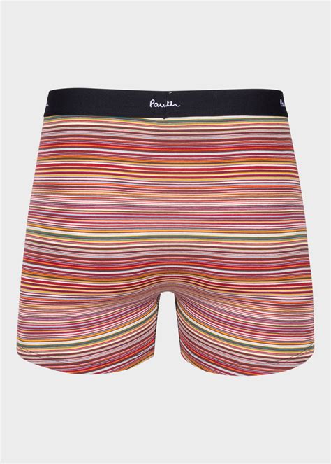 Signature Stripe And Plain Long Boxer Briefs Seven Pack