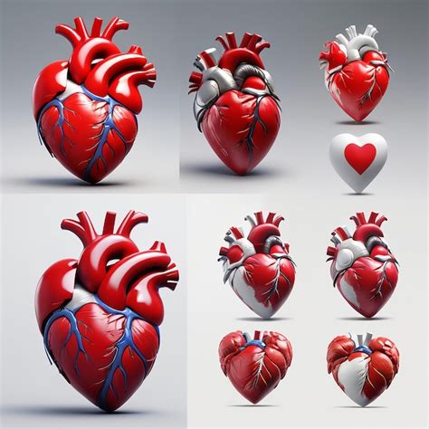 Realistic Heart Illustration Isolated Premium Ai Generated Image