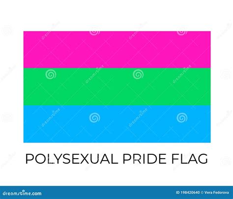 Polysexual Pride Rainbow Flags Symbol Of Lgbt Community Vector Flag Sexual Identity Stock