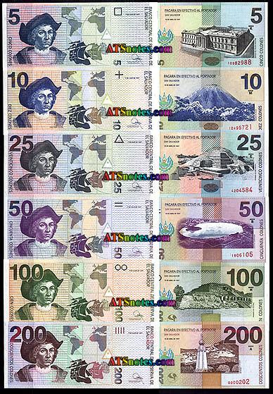 El Salvador Banknotes El Salvador Paper Money Catalog And Salvadoran