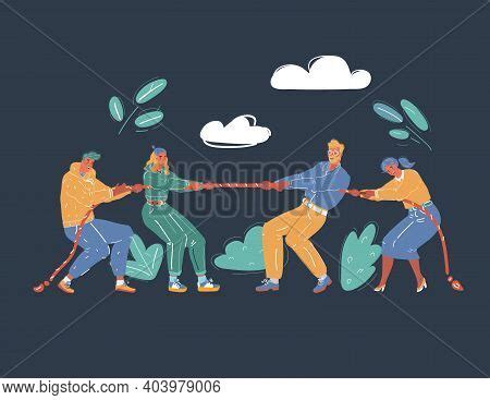 Tug War. Funny Vector & Photo (Free Trial) | Bigstock