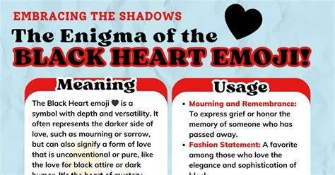 Black Heart Meaning Whats The Meaning Of This Emoji • 7esl