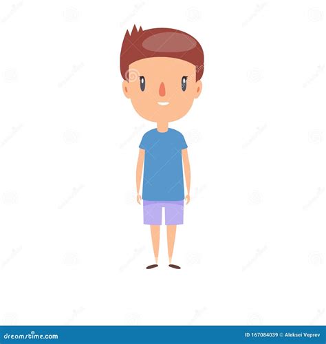 Petit Enfant De Sourire Étudiant Gay D école Primaire Personnage De Dessin Animé D élève De