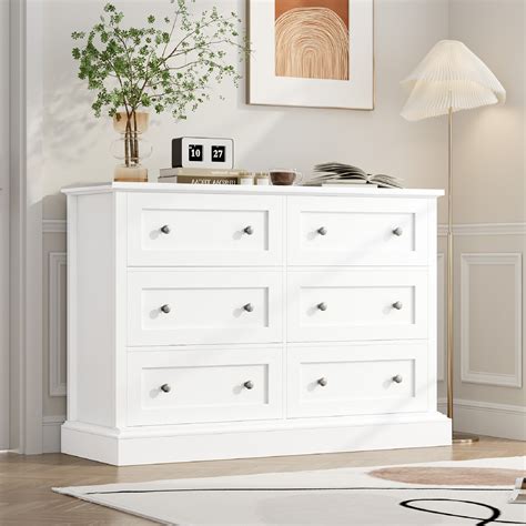 Prepac Monterey 6 Drawer Dresser White