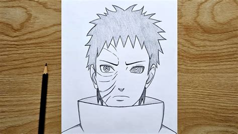 How To Draw Obito Uchiha Obito Without Mask Step By Step Easy