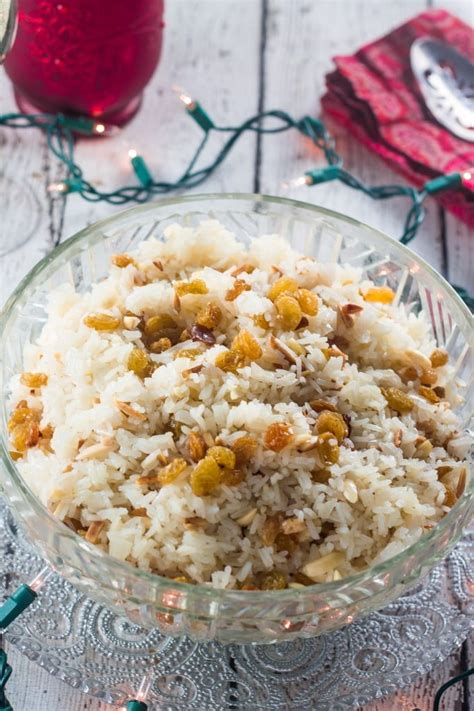 Rice With Almonds And Raisins Olivia S Cuisine