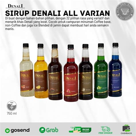 Denali Sirup Semua Varian Rasa 700 Ml ALAT KOPI MALANG