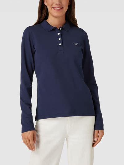 Gant Poloshirt Mit Label Stitching Marine Online Kaufen