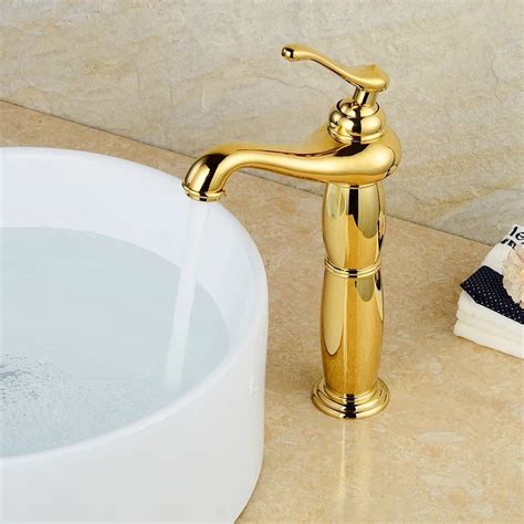 Firte Sink Faucet Luxury Gold Single Handle Hot And Cold Basin Water Mixer Tap Bathroom Sink