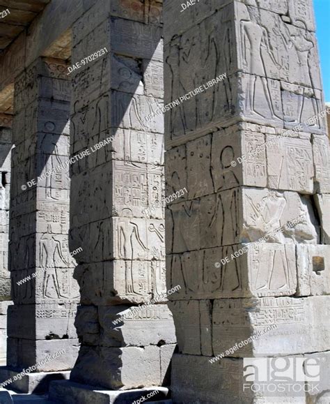 View Of The Great Hypostyle Hall Of The Ramesseum Mortuary Temple Of