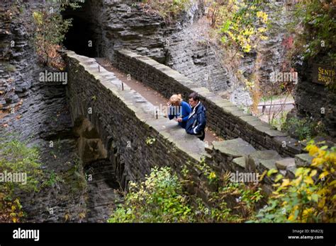 Sentry Bridge At Watkins Glen State Park Finger Lakes Region New York