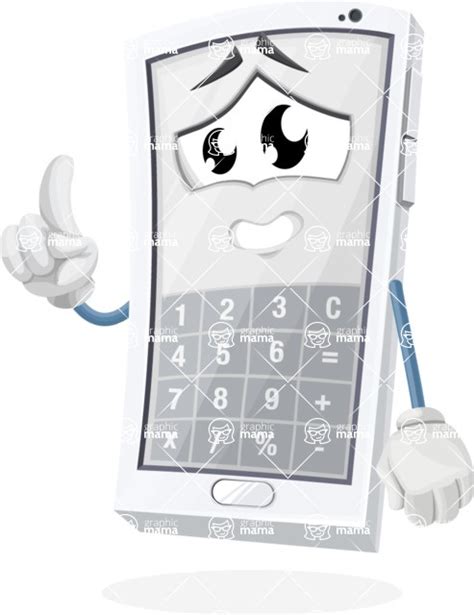 Mobile Phone Cartoon Vector Character 112 Illustrations Calculator