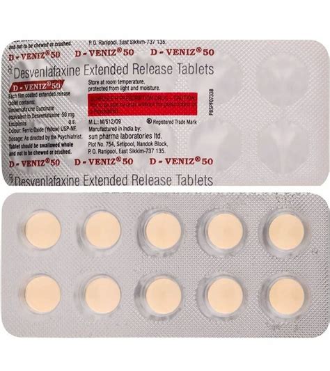 Desvenlafaxine 50 Mg Er Tablets At Rs 160strip Nagpur Id