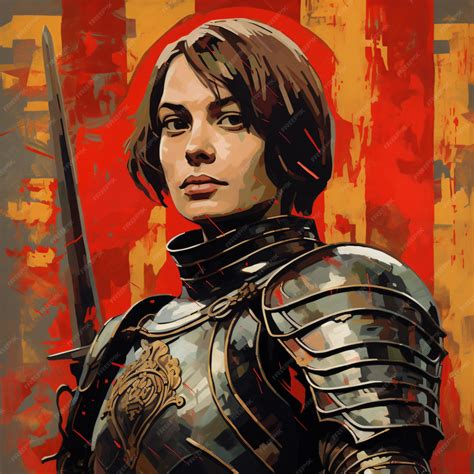 Premium Ai Image A Woman In Armor Holding A Sword