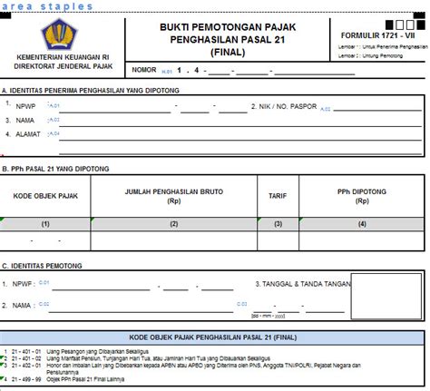 Formulir Perubahan Data Wajib Pajak Badan Excel