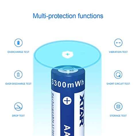 XTAR 1 5V AA Lithium Rechargeable Battery 3300mWh High Performance