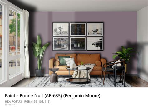 Benjamin Moore Bonne Nuit AF 635 Paint Color Codes Similar Paints