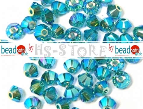 Beadpoint Swarovski Blue Zircon Ab X Mm St Ck Swarovski