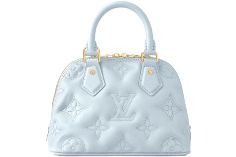 Louis Vuitton Alma Bb Quilted Blue Glacier In Calfskin Leather With Gold Tone Us