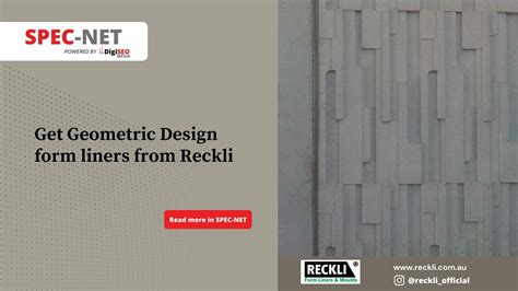 Geometric Design Form Liners By Reckli