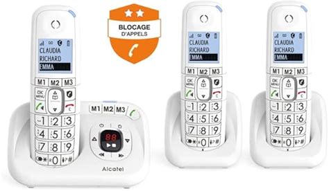 Alcatel Tel Fono Inal Mbrico Dect Xl Trio Con Contestador Gran