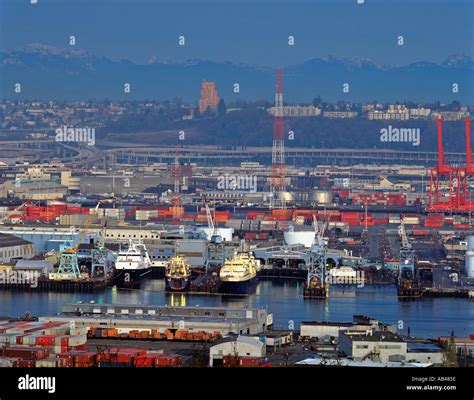 Usa Washington Seattle Harbor Island Todd Shipyard Three Ocean Going