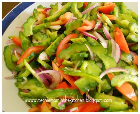 Techie Mom in the Kitchen: AMPALAYA SALAD (Bitter Gourd)