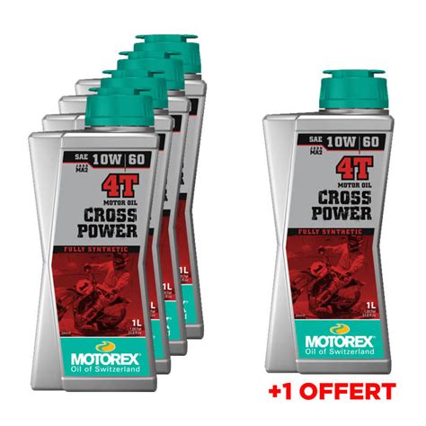 Pack Huile MOTOREX Cross Power 4T 10W60 4 1 GRATUIT FX MOTORS