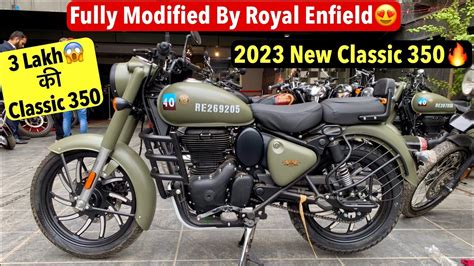 2023 New Royal Enfield Classic 350 Marsh Grey New Classic 350 Modified With All Accessories