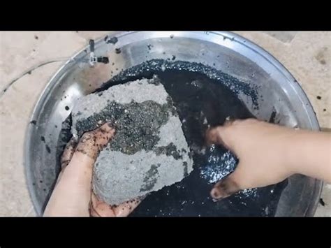 Charcoal Ashes And Pure Charcoal Water Crumbling Mixing Charcoal Asmr