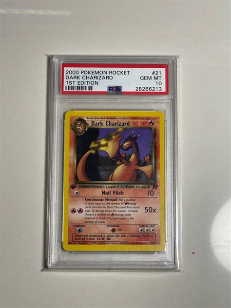 Pokemon Rocket Dark Charizard St Ed Non Holo Psa Hobbies Toys