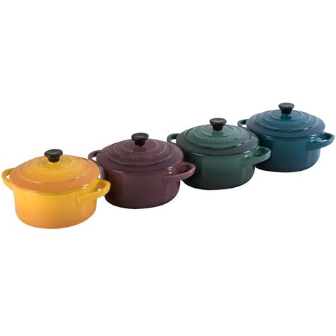 Set Mini Cocottes De Cer Mica Cm Botanique Le Creuset