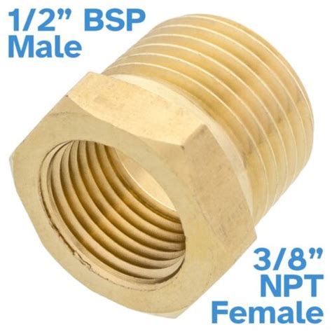 Brass Bsp Male To Npt Female Pipe Reducer Threaded Adapter