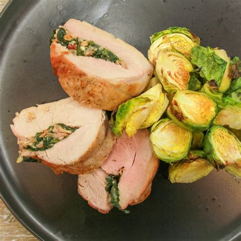 Healthynow Stuffed Pork Tenderloin With Brussel Sprouts Healthynow