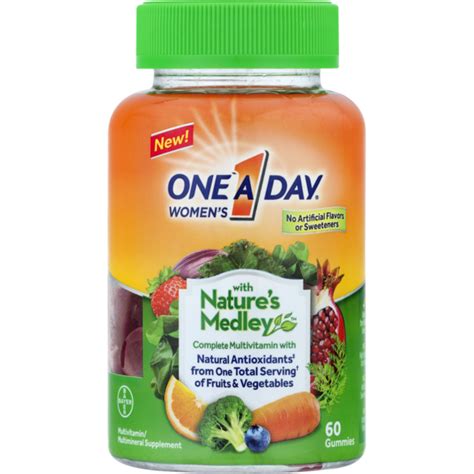 One A Day Womens Complete Multivitamin Gummies With Natures Medley