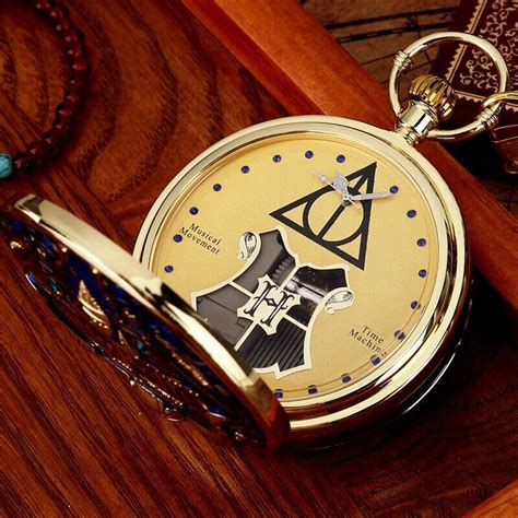 Retro Hogwarts Pocket Watch With Harry Potter Song Manual Quartz