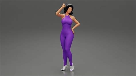 Sexy Woman Standing And Posing In Lingerie D Model D Printable CGTrader