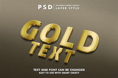 Efeito De Texto Psd Dourado PSD Premium