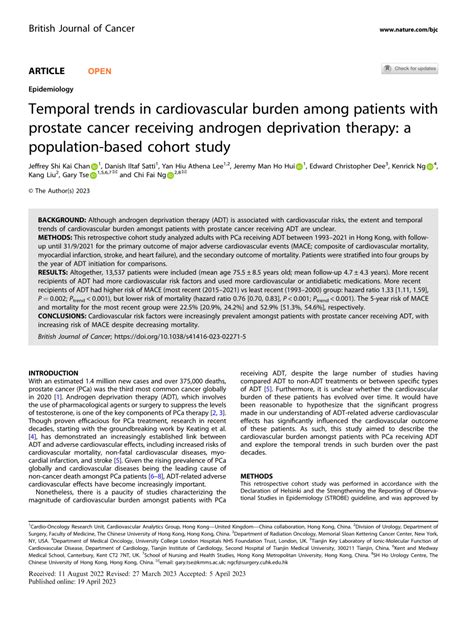 Pdf Temporal Trends In Cardiovascular Burden Among Patients With