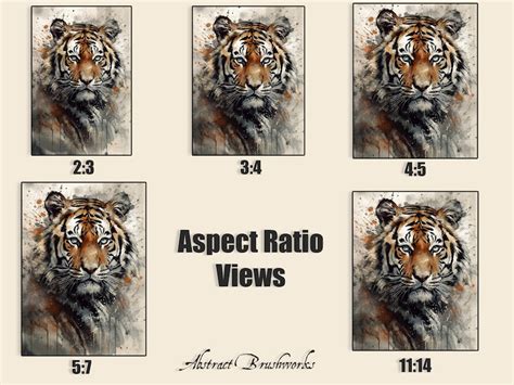 Printable Tiger Portrait Painting Home Wall Decor Wall Art Painting Animal Art Decoration Wall ...