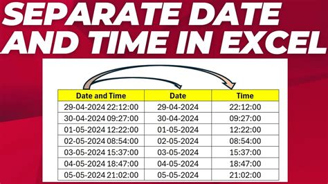 How To Separate Date Time In Different Columns In Excel Split Date