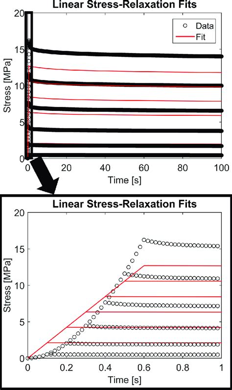 Linear Stress Relaxation Fits The Linear Viscoelastic Formulation Was Download Scientific