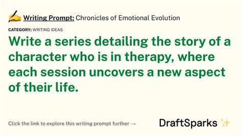 Writing Prompt Chronicles Of Emotional Evolution Draftsparks