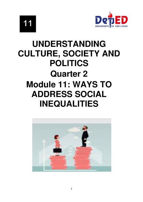 M11 WAYS TO Address Social Inequalities UNDERSTANDING CULTURE